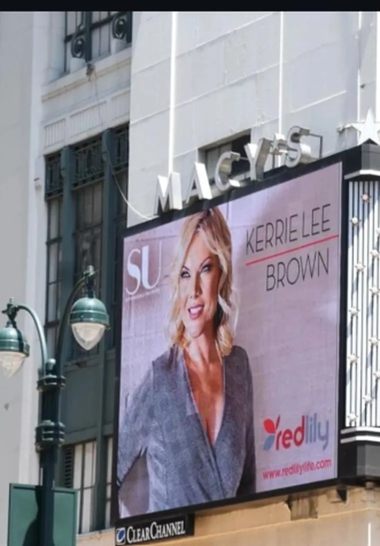 RedLily billboard at Macy's, New York